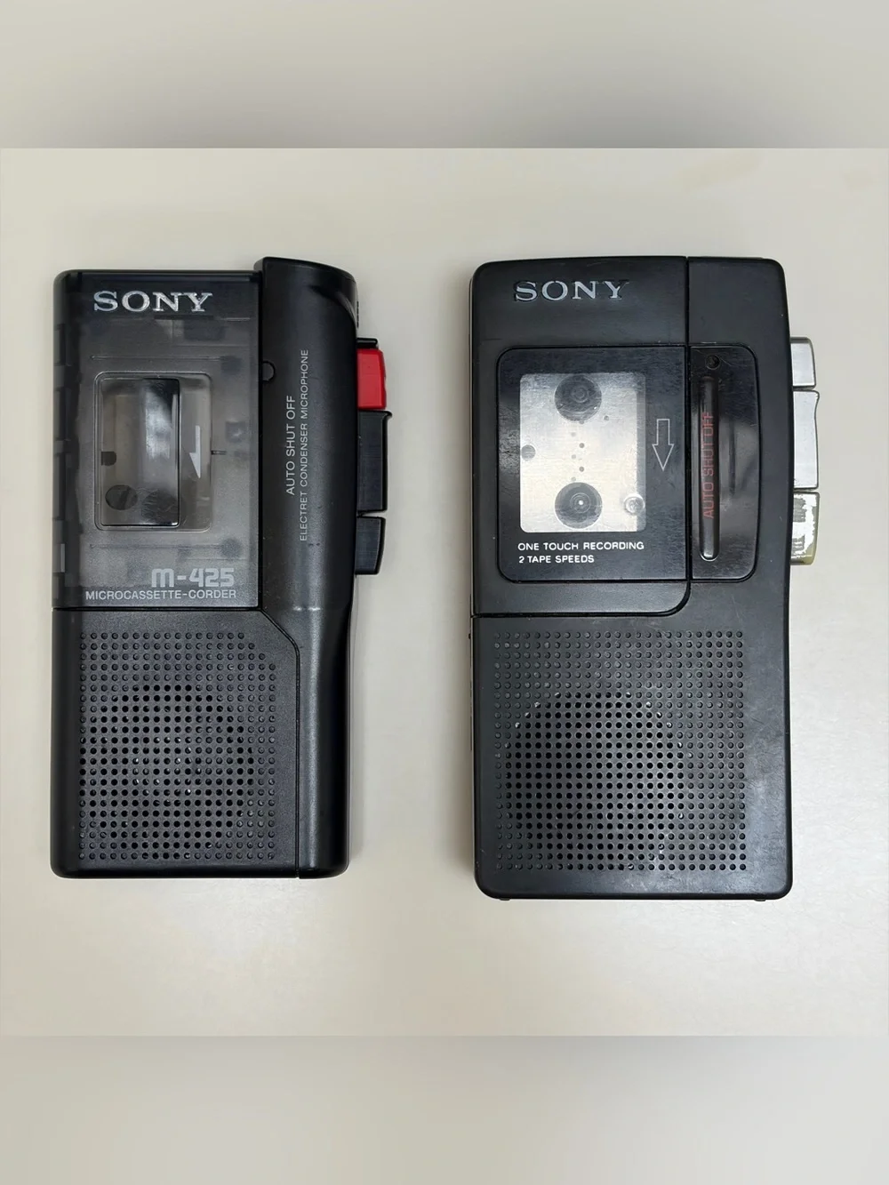 Lot of 2: M-330 / M-425 Microcassette-Corder Handheld Voice Recorder